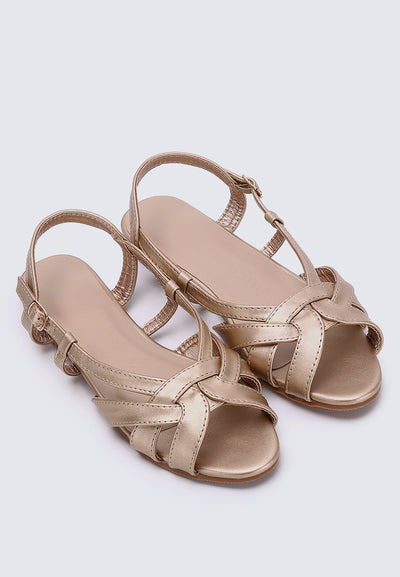 Hana Comfy Sandals In Rose Gold