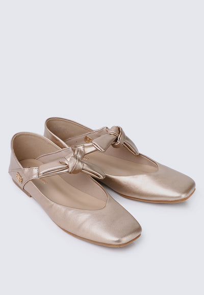 Brenee Comfy Ballerina In Rose Gold