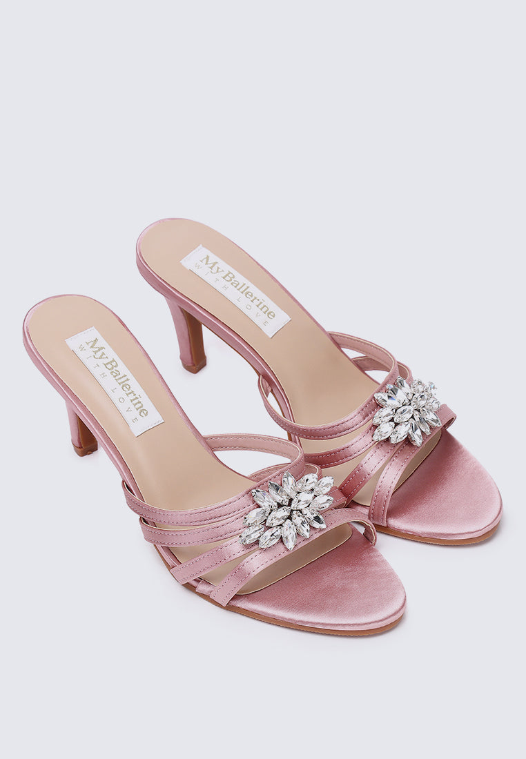 Denese Comfy Heels In Nude Pink