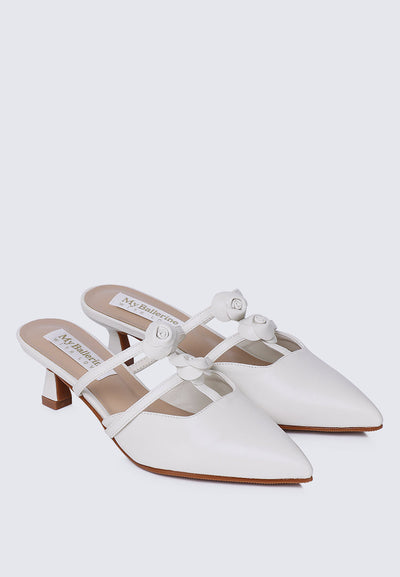 Enchantée Comfy Heels In White