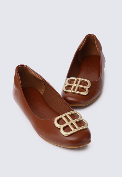 Brenda Comfy Ballerina Brown