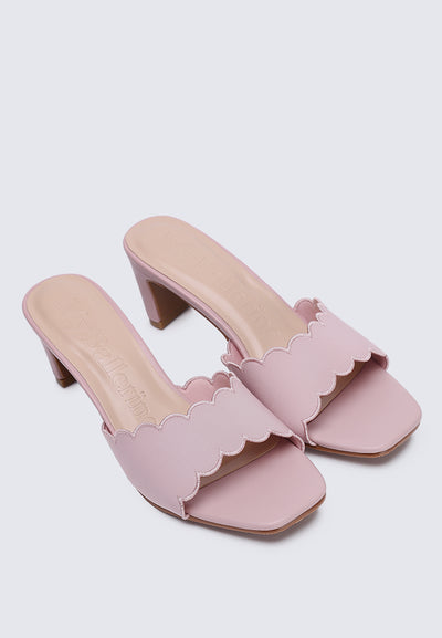 Carmen Comfy Heels In Nude Pink