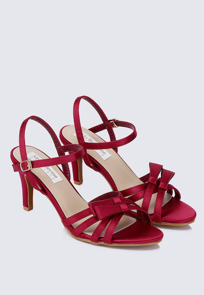 Melissa Comfy Heels In Maroon