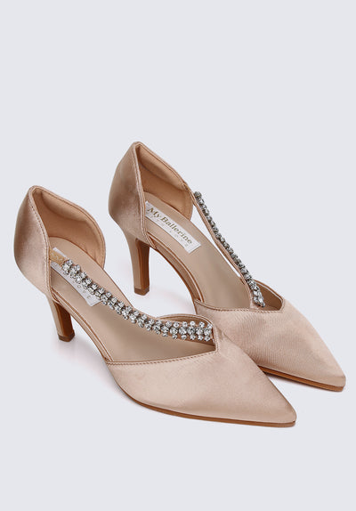 Everly Comfy Heels In Rose Gold