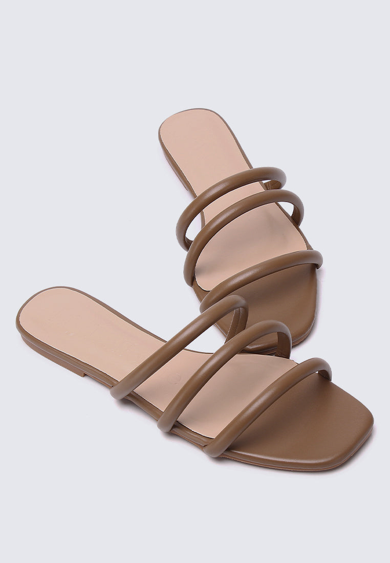 Nevaeh Comfy Sandals In Taupe