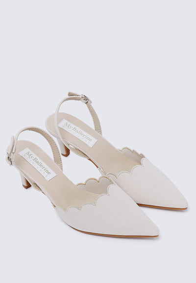 Yolanda Comfy Heels In Nude