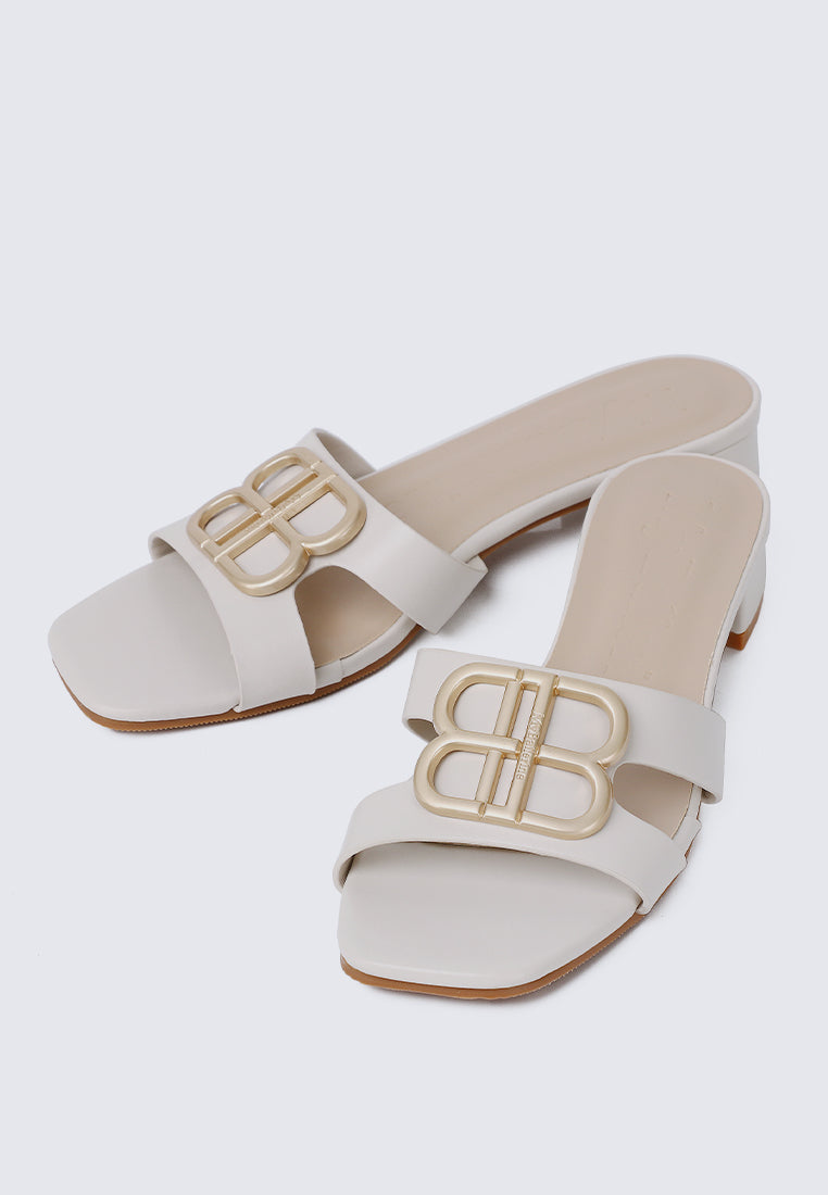 Berorica Comfy Heels In Beige