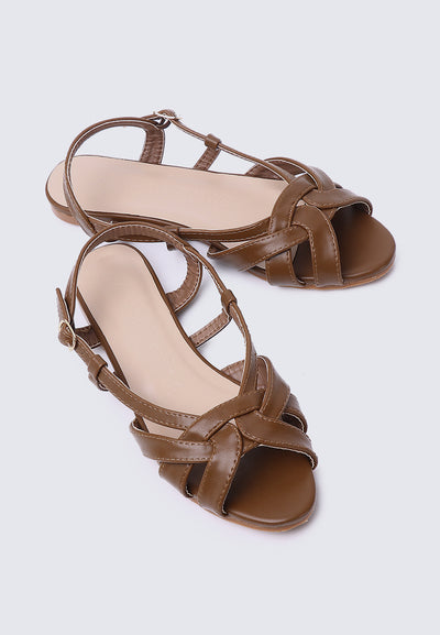 Hana Comfy Sandals In Brown