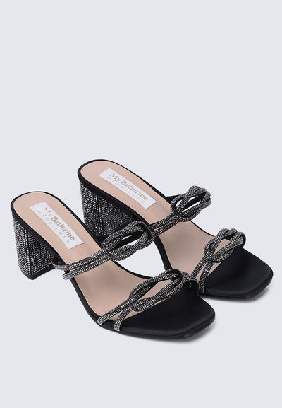 Jamila Comfy Heels In Black