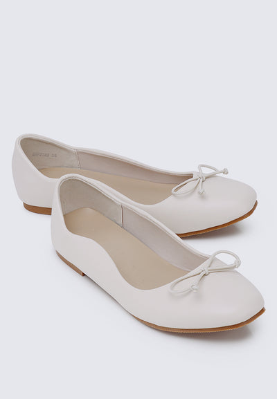 Dorra Comfy Ballerina In Beige