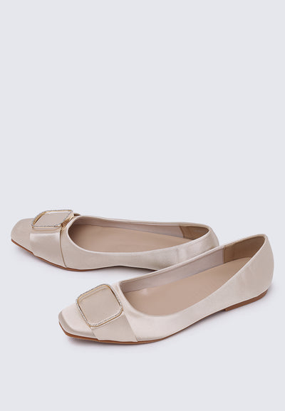 Emilie Comfy Ballerina In Beige