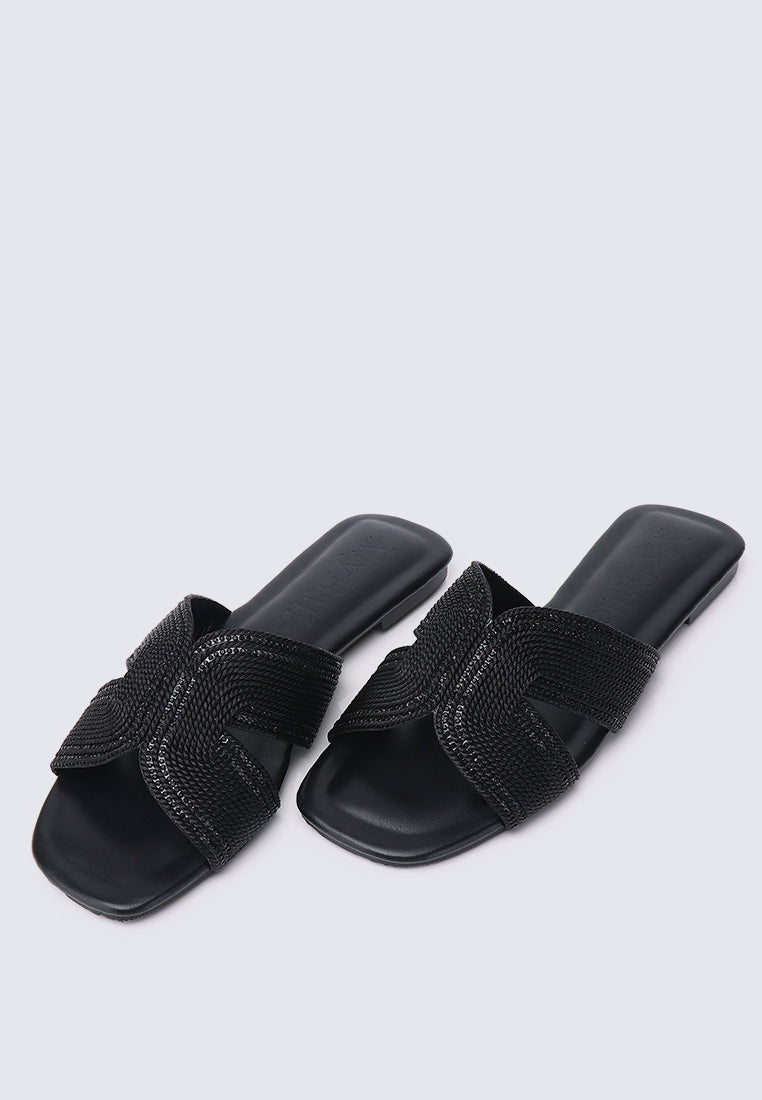 Mocca Comfy Sandals In Black