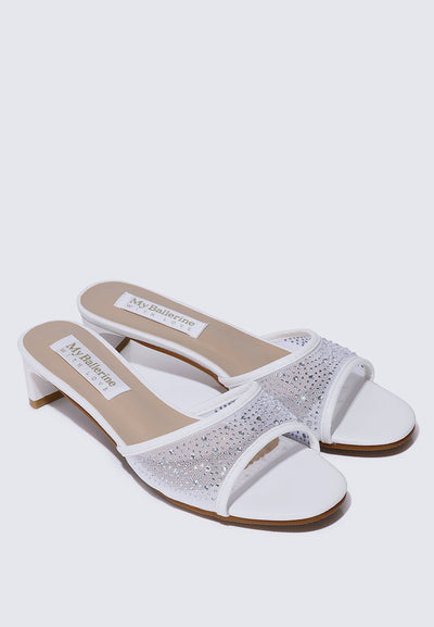 Devika Comfy Heels In Ivory