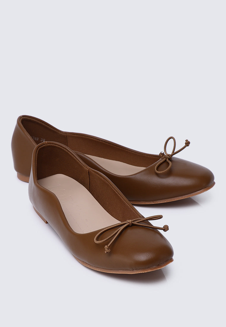 Dorra Comfy Ballerina In Brown