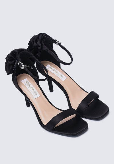 Roxanne Comfy Heels In Black