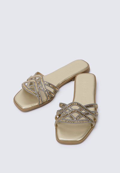 Rora Comfy Sandals In Gold