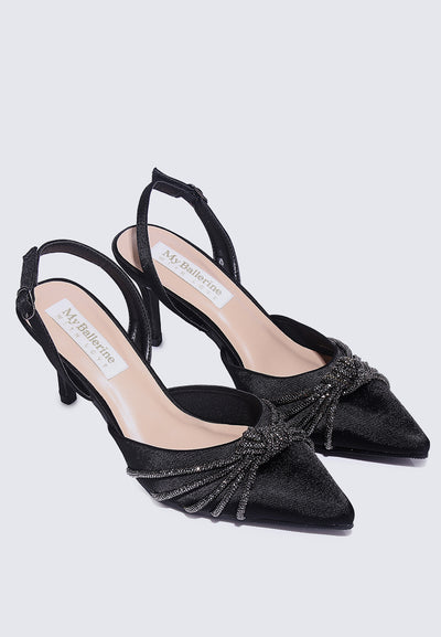 Arielle Comfy Heels In Black