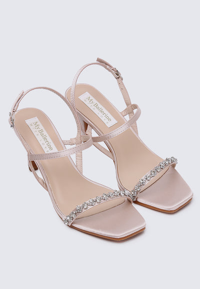 Kristine Comfy Heels In Champagne