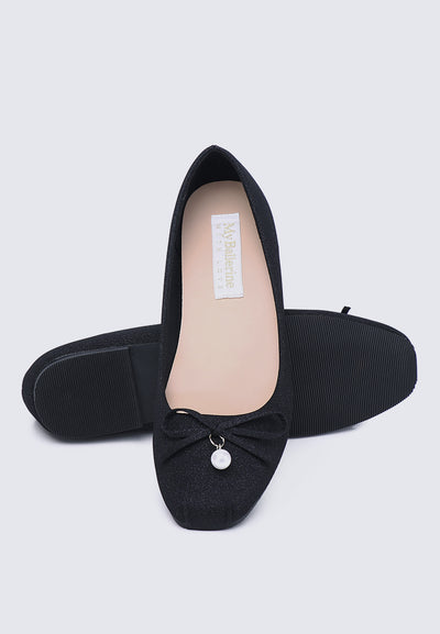 Gem Comfy Ballerina In Black