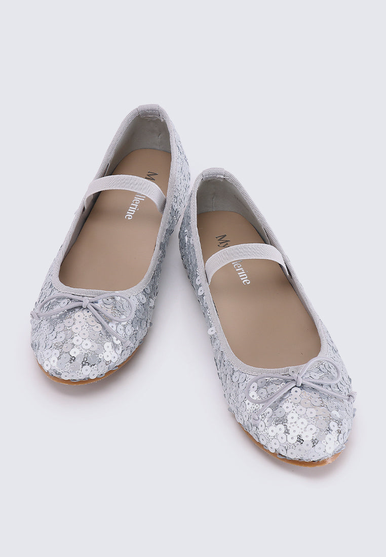 Emerson Comfy Ballerina In Silver