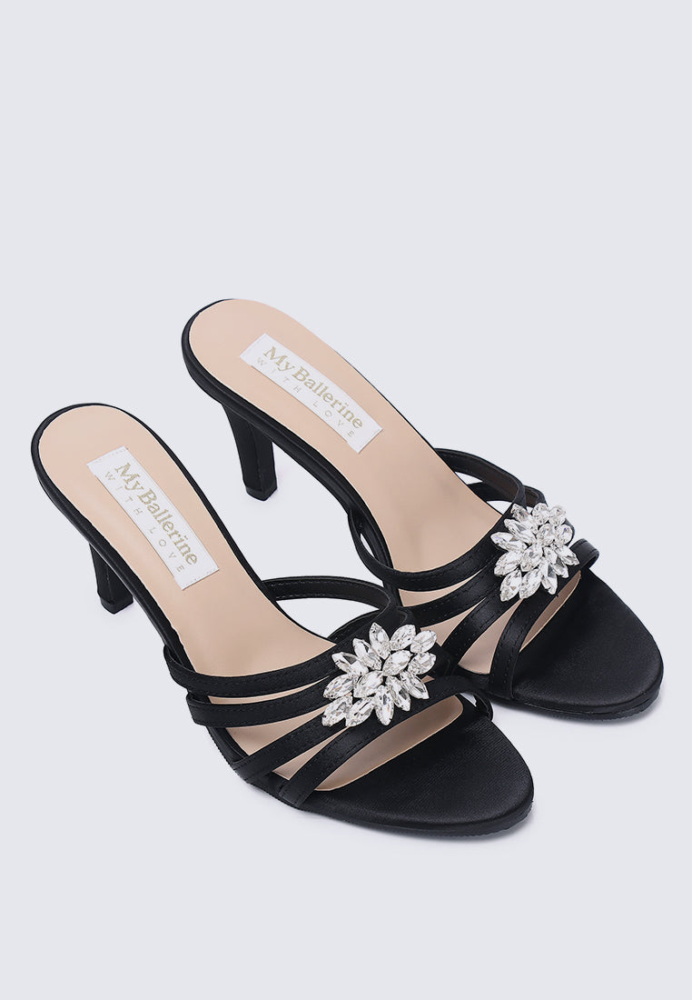 Denese Comfy Heels In Black