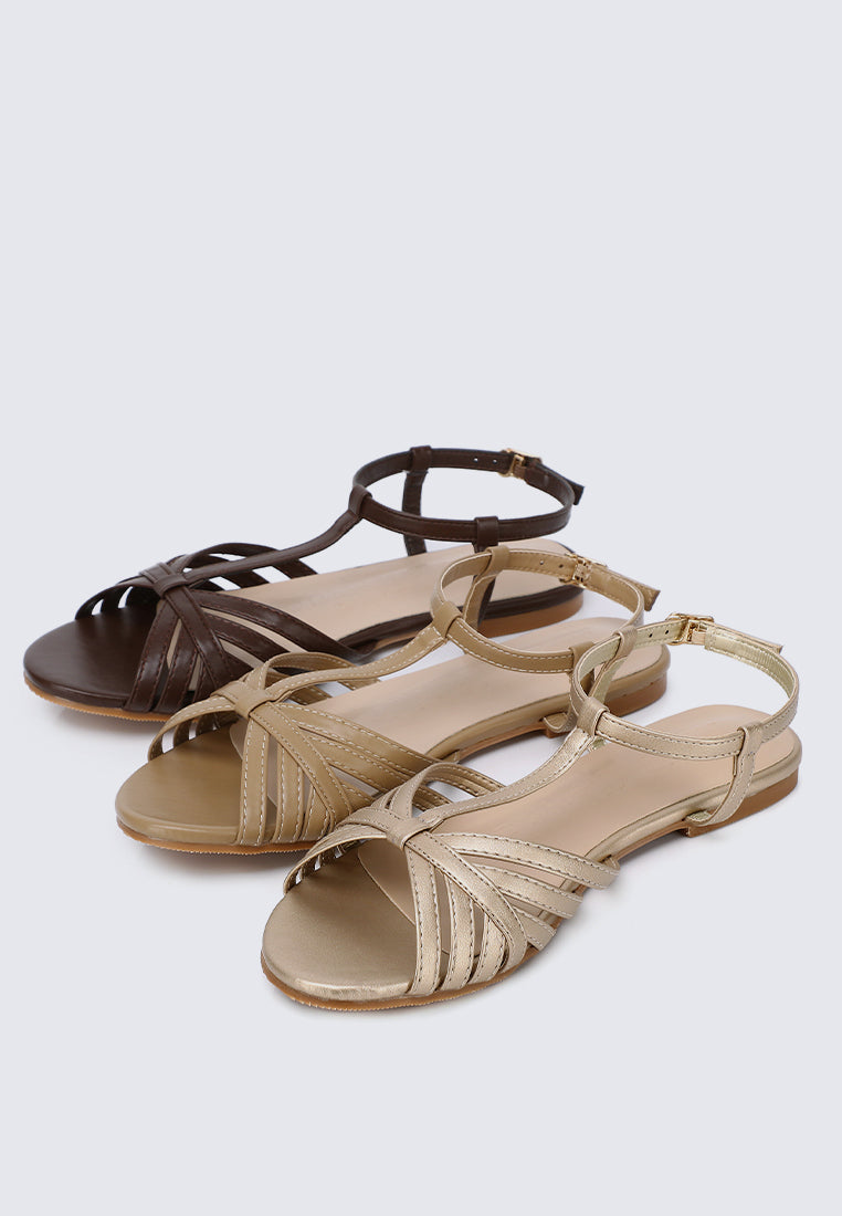 Rebecca Comfy Sandals In Gold