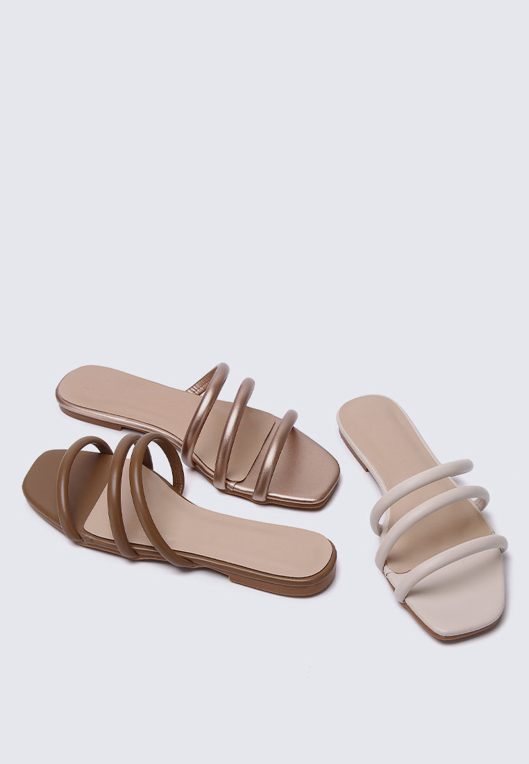 Nevaeh Comfy Sandals In Taupe