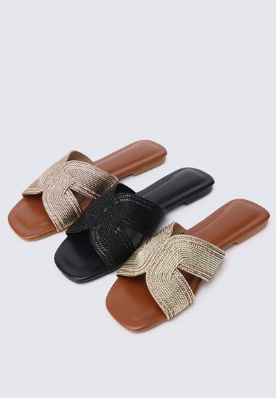 Mocca Comfy Sandals In Black