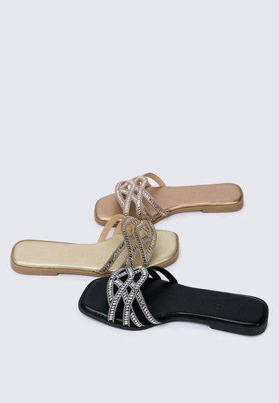 Rora Comfy Sandals In Gold