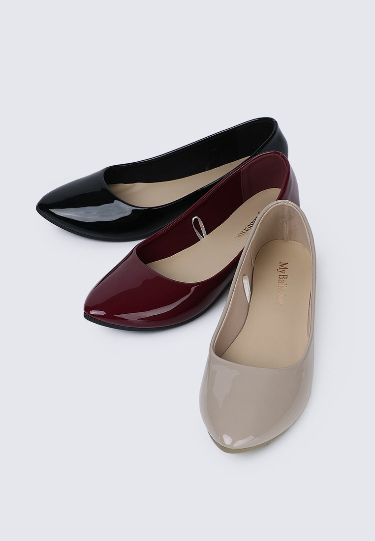 Lunna Comfy Ballerina In Maroon