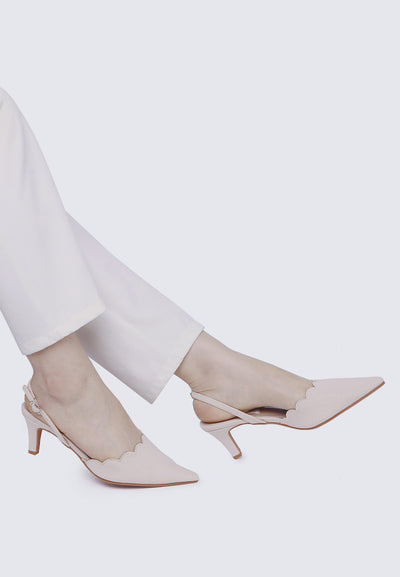 Yolanda Comfy Heels In Nude