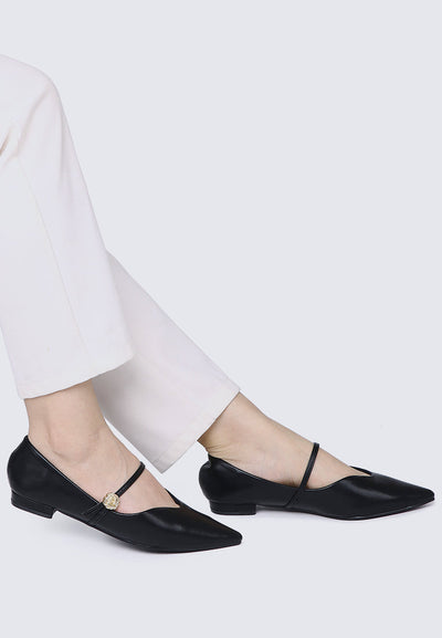 La Rosée Comfy Ballerina In Black