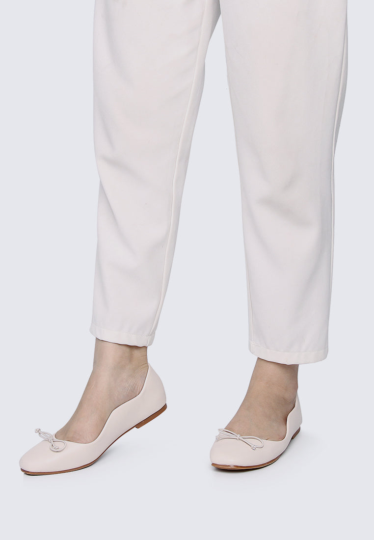 Dorra Comfy Ballerina In Beige