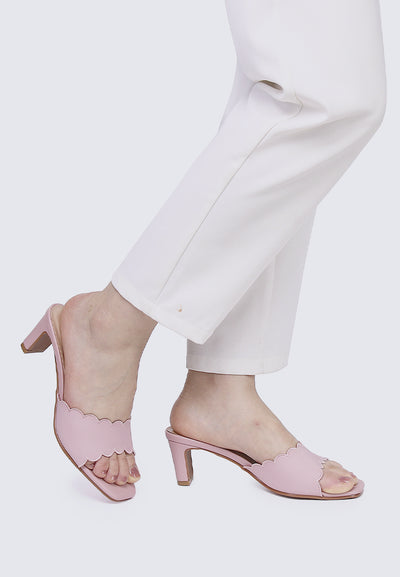 Carmen Comfy Heels In Nude Pink