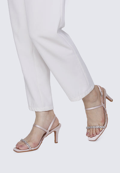 Kristine Comfy Heels In Champagne