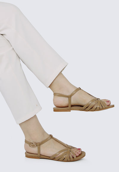 Rebecca Comfy Sandals In Taupe