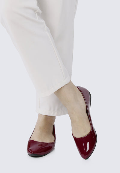 Lunna Comfy Ballerina In Maroon