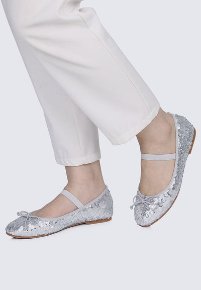 Emerson Comfy Ballerina In Silver