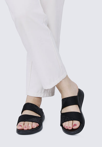 My Soft Steps Comfy Sandals In Black