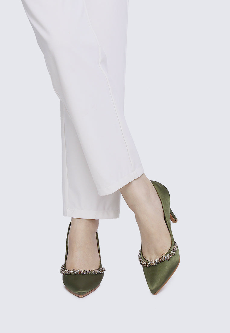 Gisele Comfy Pumps In Olive