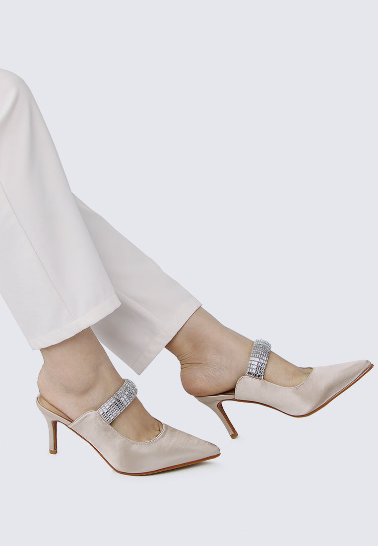 Ambre Comfy Heels In Nude