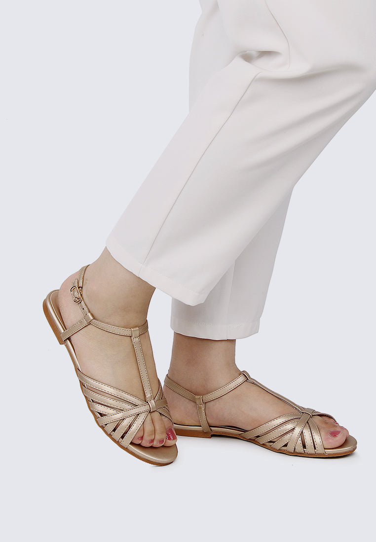 Rebecca Comfy Sandals In Gold