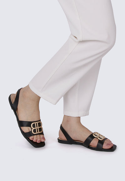 Berenice Comfy Sandals In Black