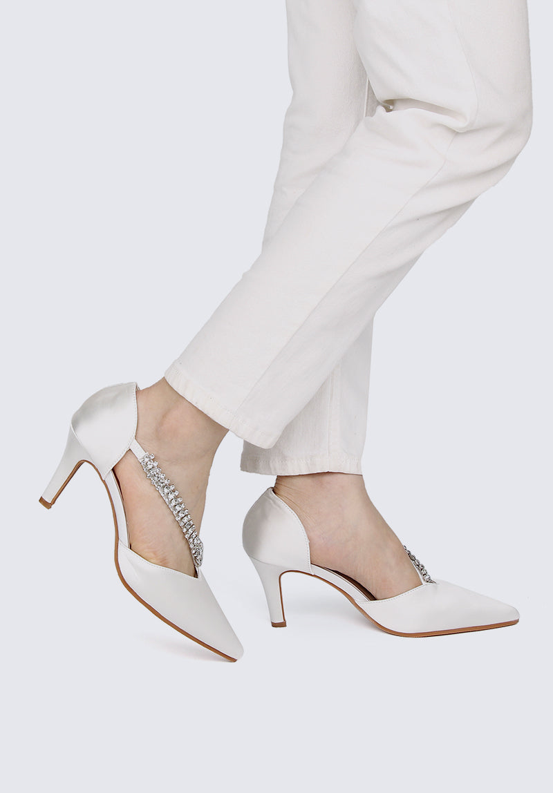 Everly Comfy Heels In Ivory