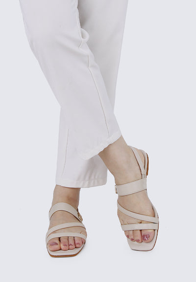 Bellissa Comfy Sandals In Almond