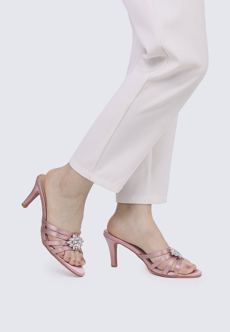 Denese Comfy Heels In Nude Pink