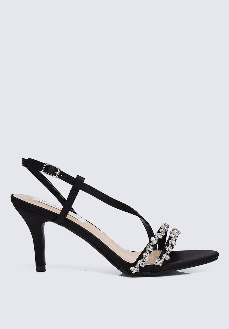 Angeline Comfy Heels In Black