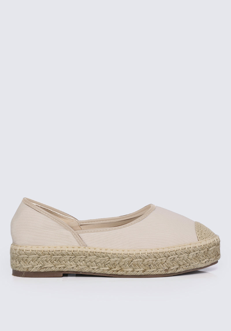 Lena Comfy Espadrilles In Off White