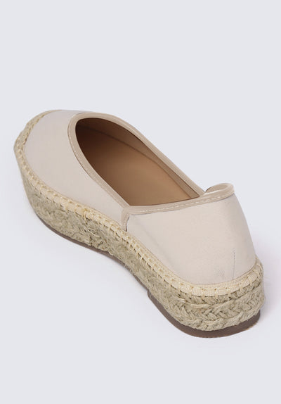 Lena Comfy Espadrilles In Off White