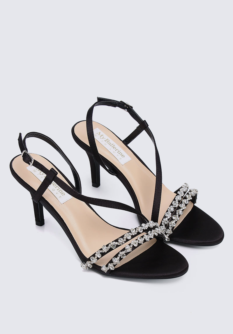 Angeline Comfy Heels In Black